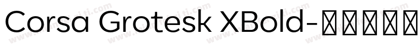 Corsa Grotesk XBold字体转换